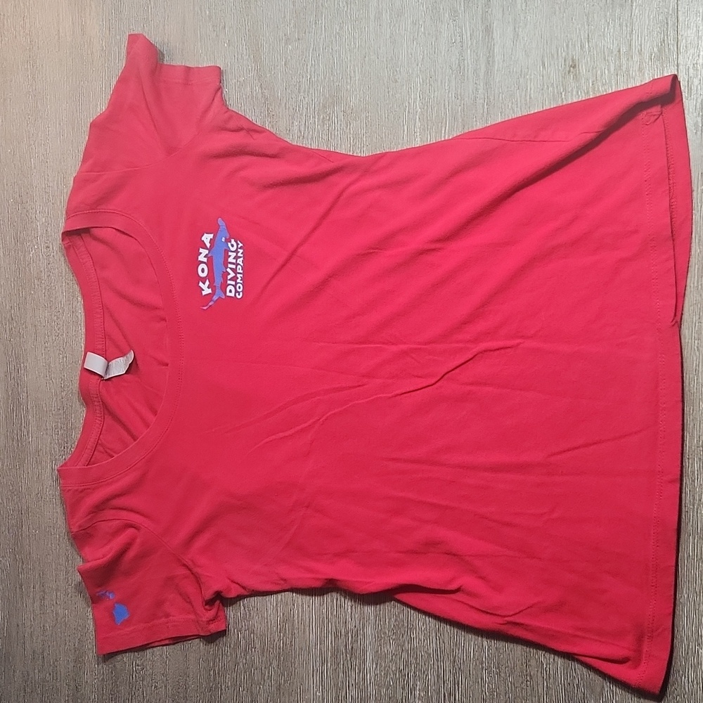Next Level Apparel Bright Red Tee Kona Diving Company